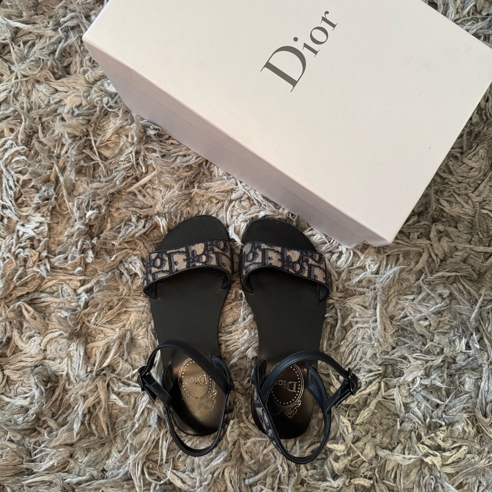Dior kid’s Black and Gray Sandals